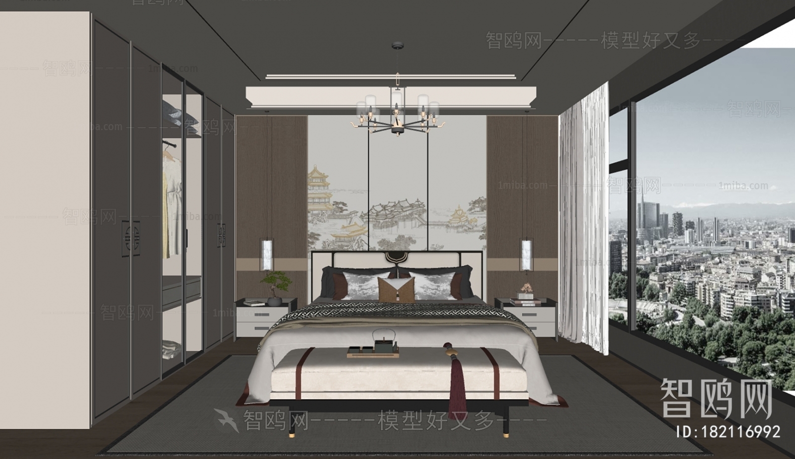 New Chinese Style Bedroom