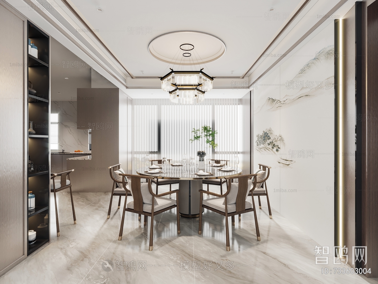 New Chinese Style Dining Room