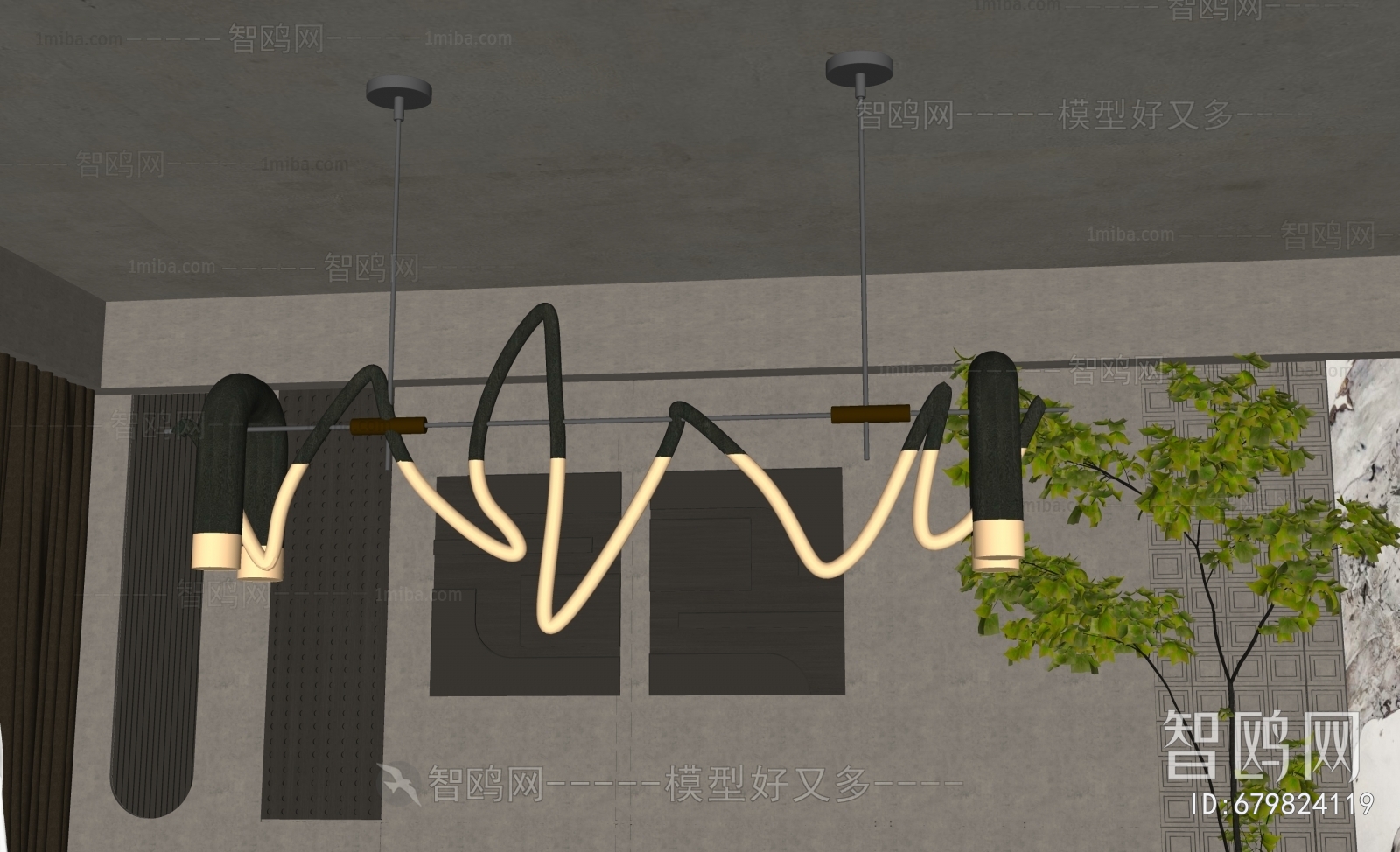 Modern Long Chandelier