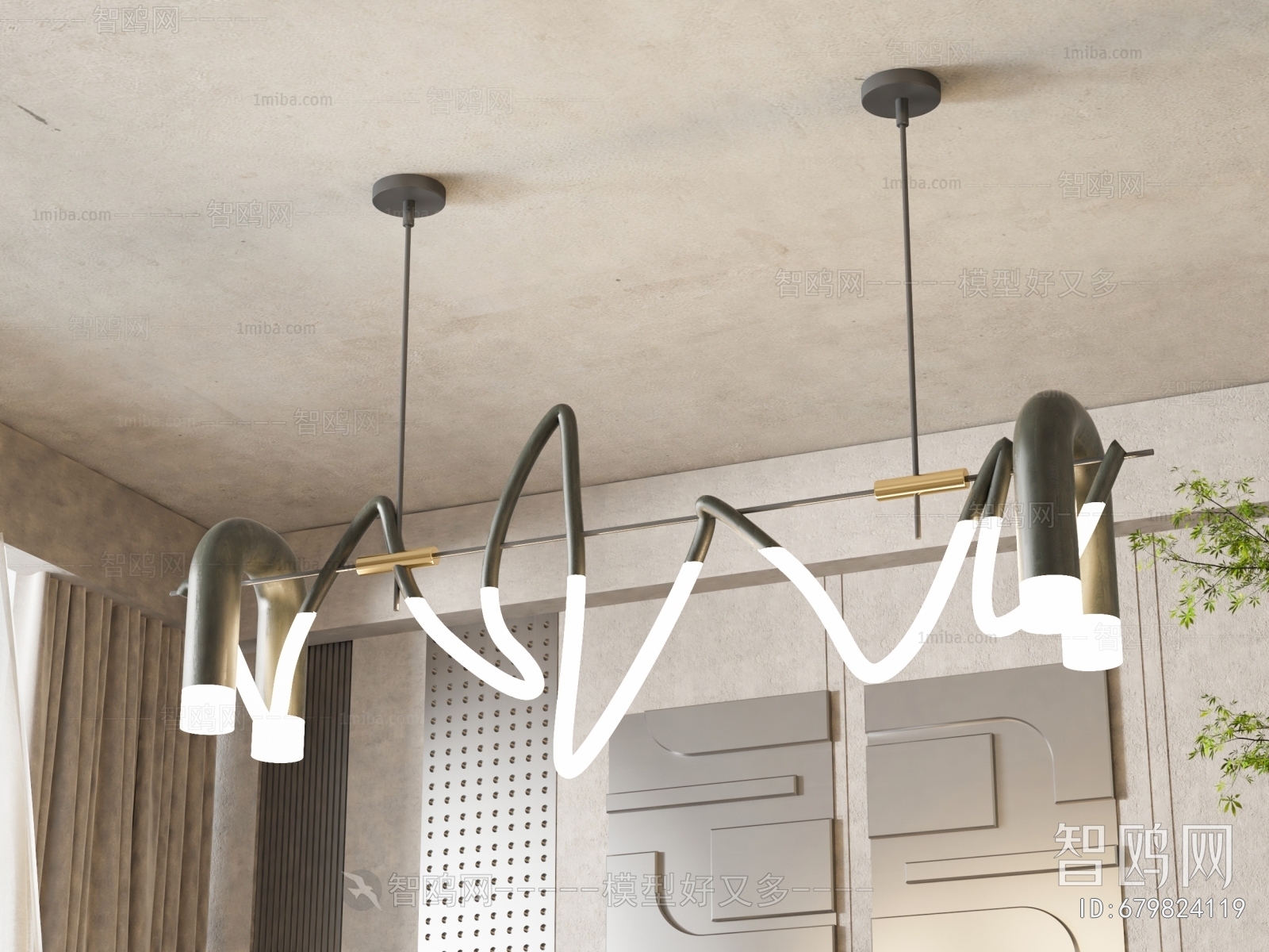 Modern Long Chandelier