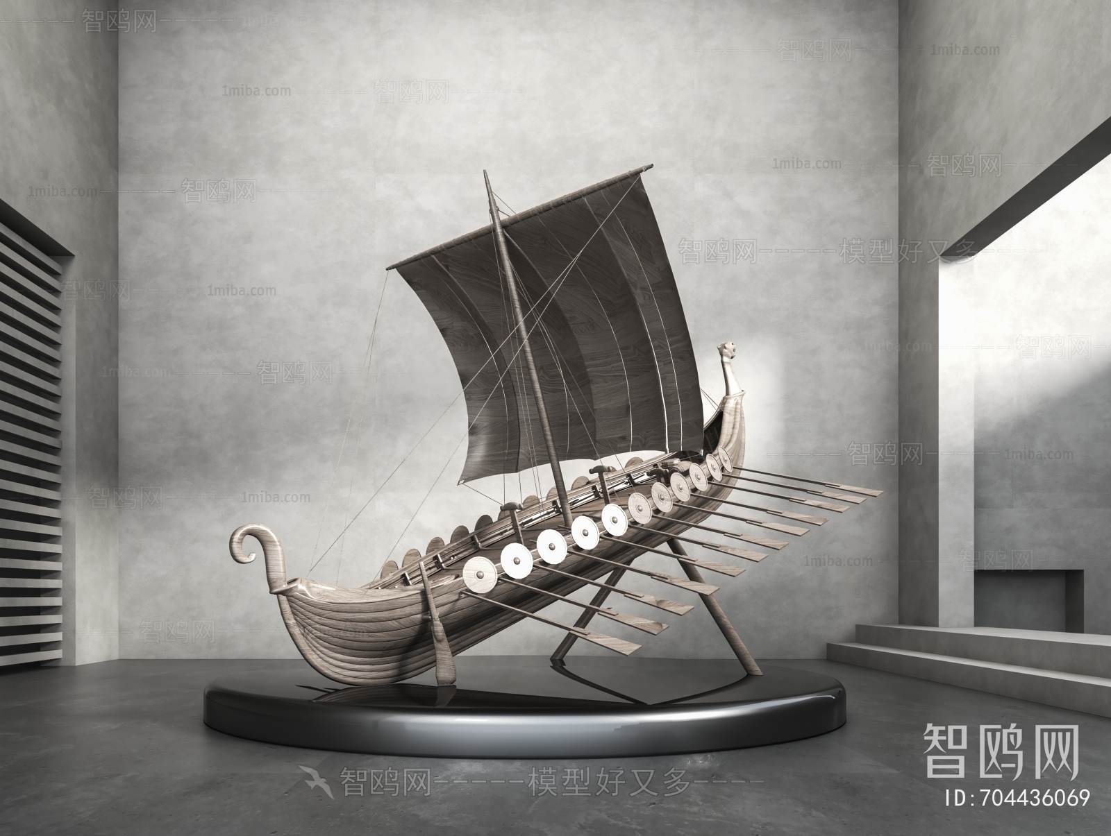 现代抽象木船艺术品雕塑摆件