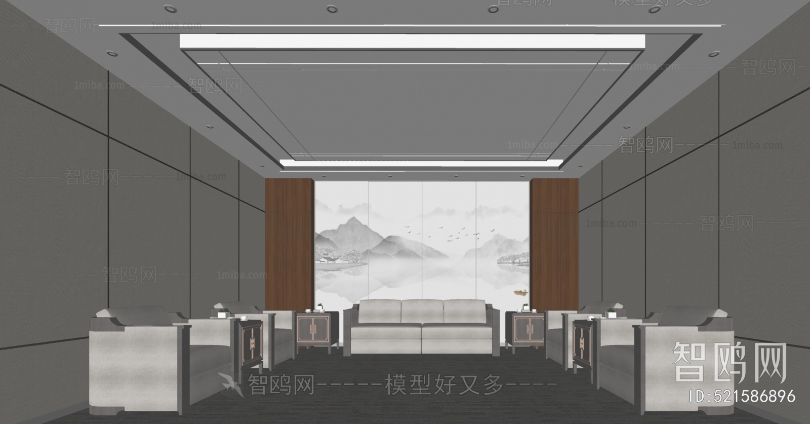 New Chinese Style Reception Room