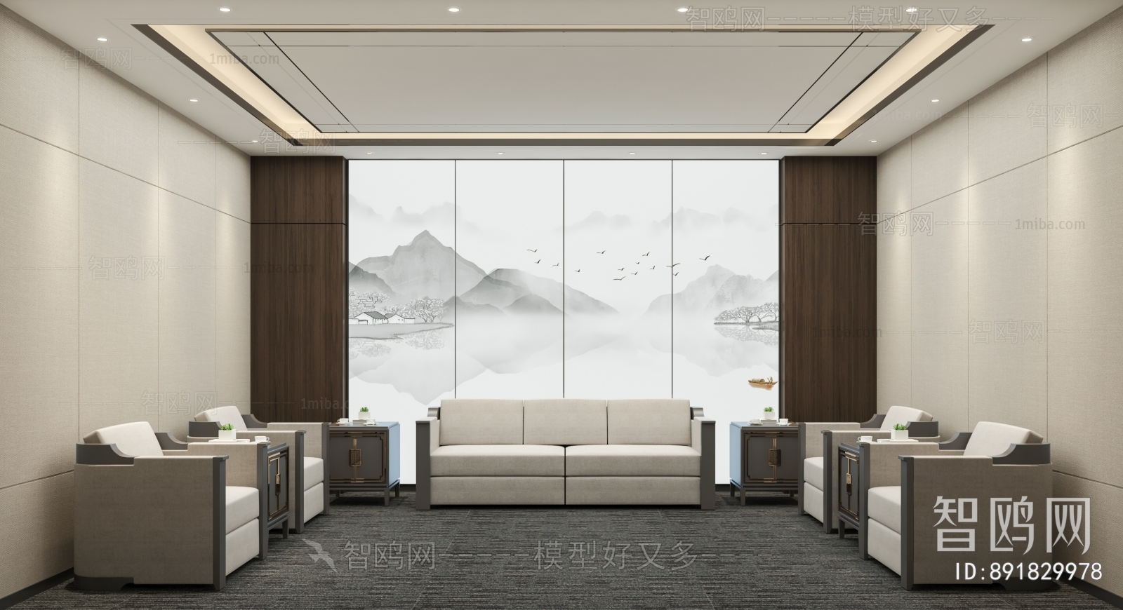 New Chinese Style Reception Room