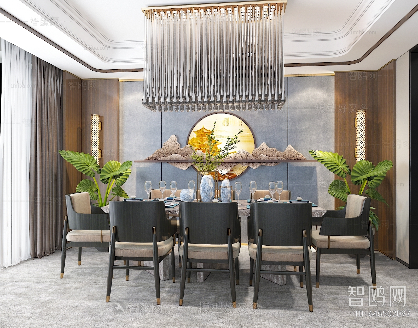 New Chinese Style Dining Room