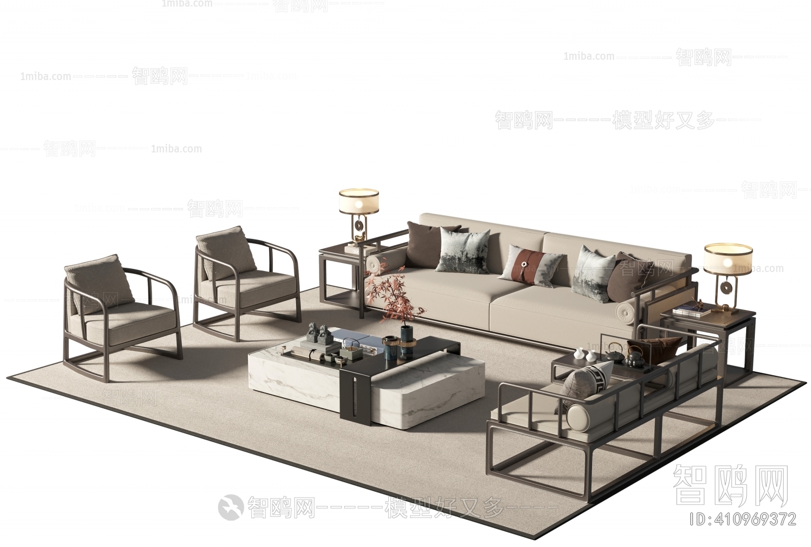 New Chinese Style Sofa Combination