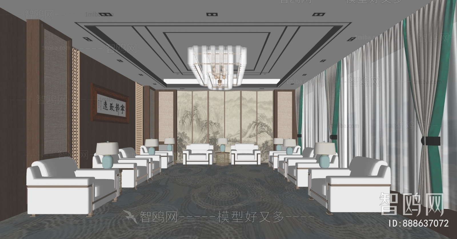 New Chinese Style Reception Room