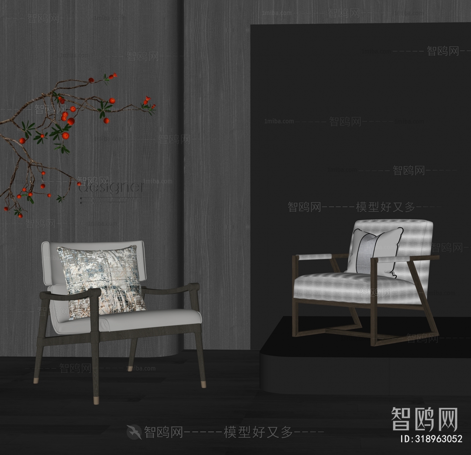 New Chinese Style Lounge Chair