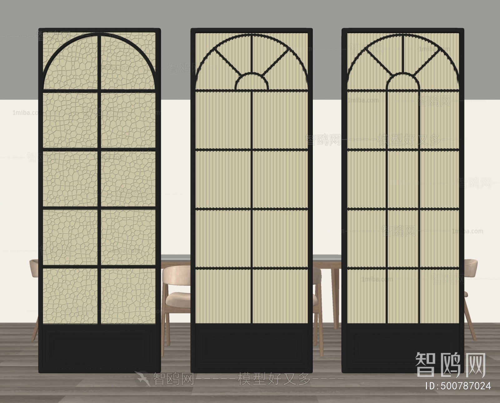 French Style Glass Screen Partition