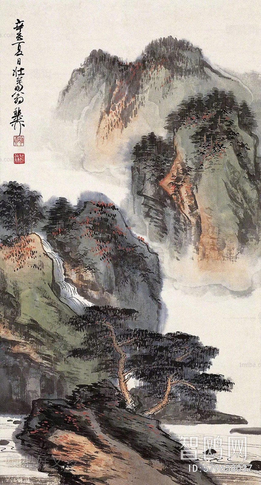 中式写意国画山水挂画