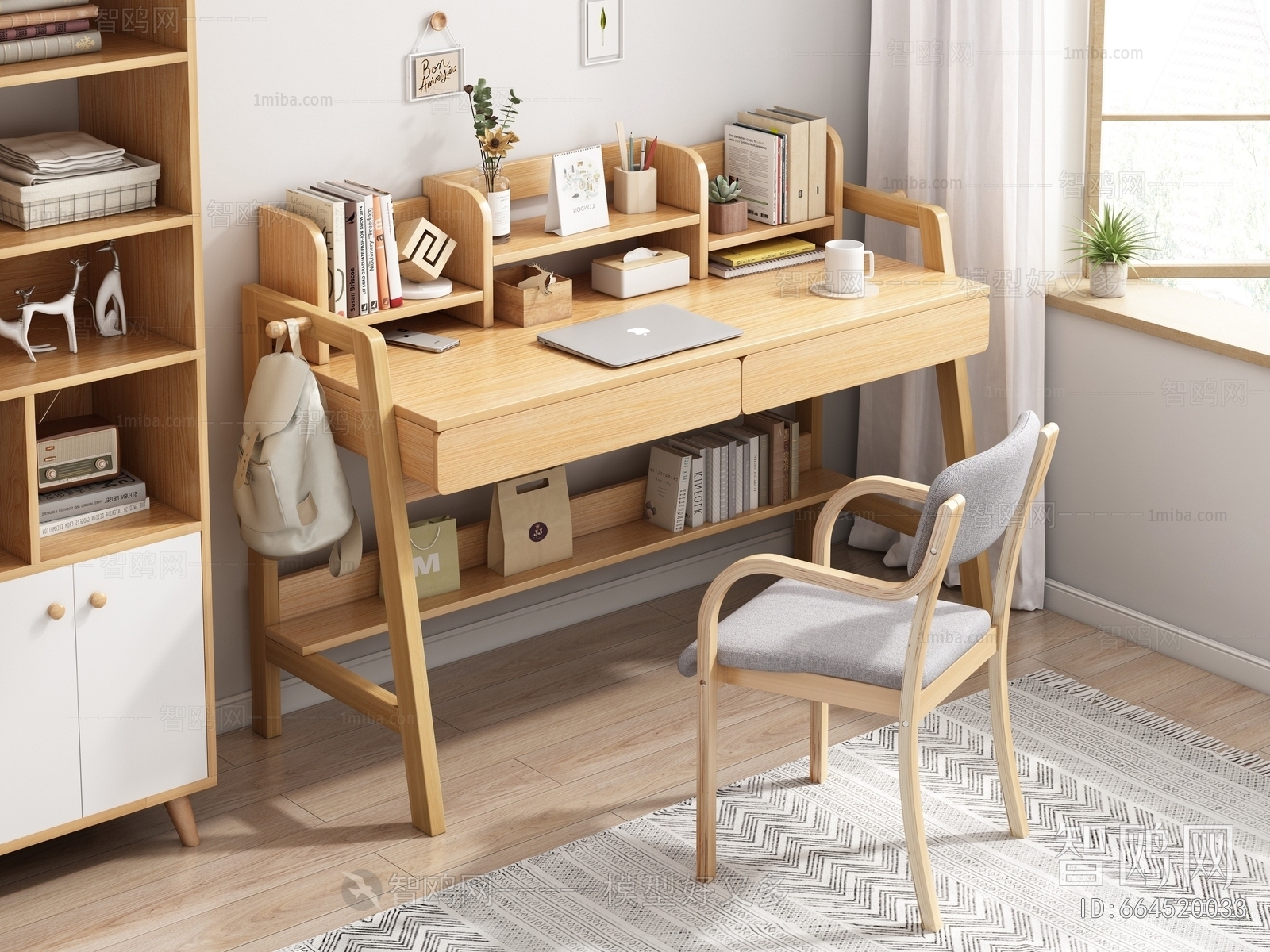 Modern Nordic Style Computer Desk And Chair