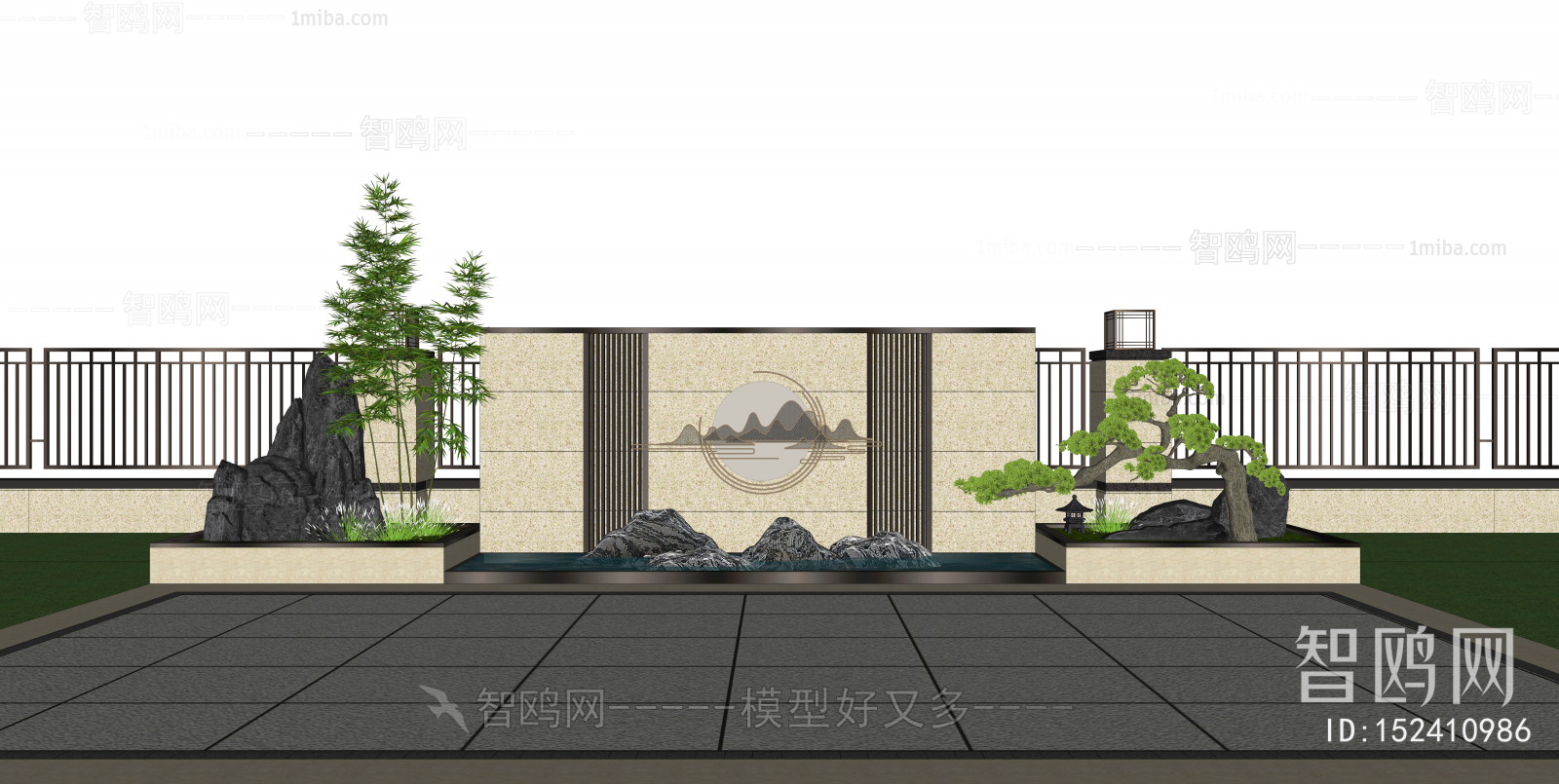 New Chinese Style Landscape Wall