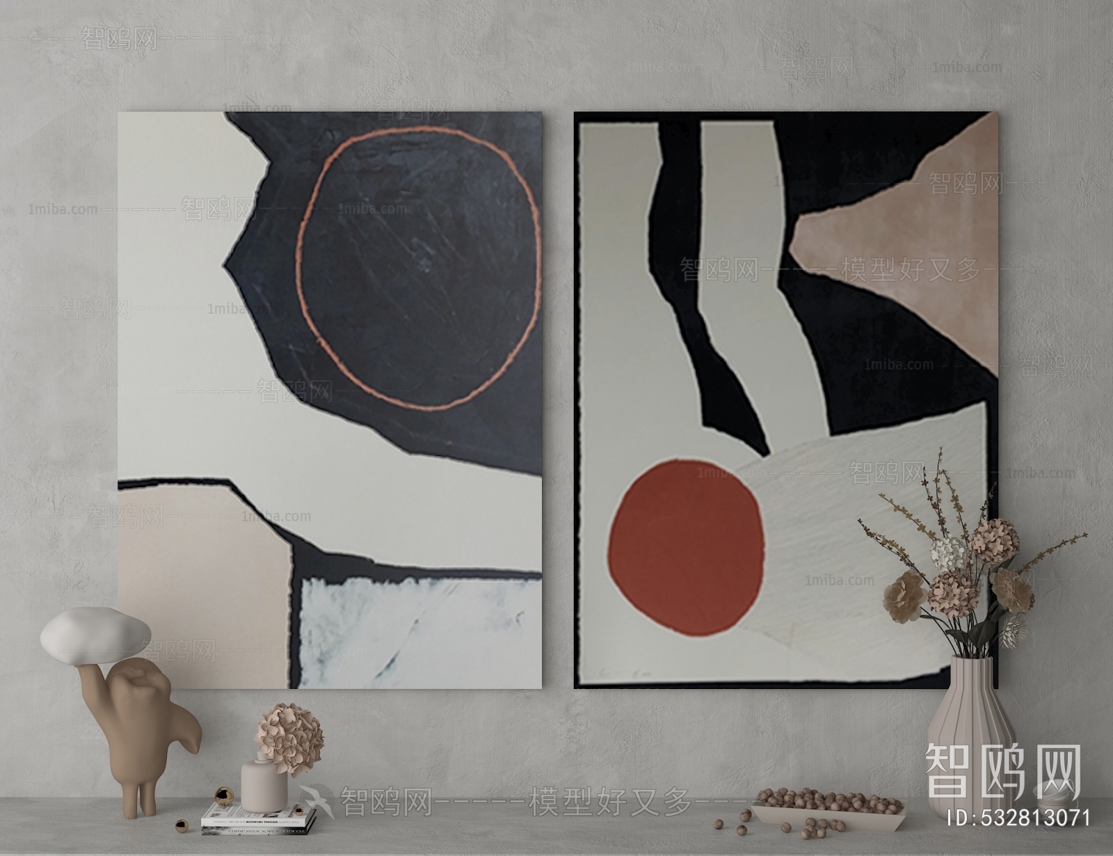 Modern Wabi-sabi Style Painting