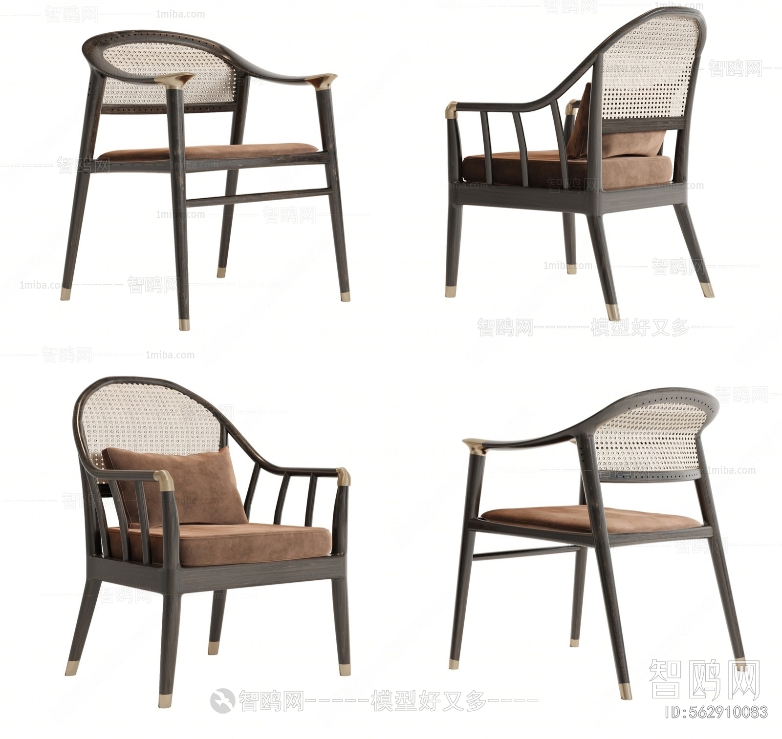 新中式单椅组合