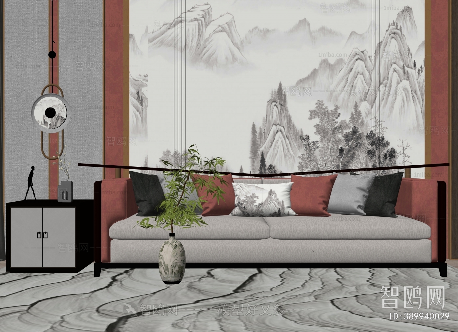 New Chinese Style A Sofa For Two