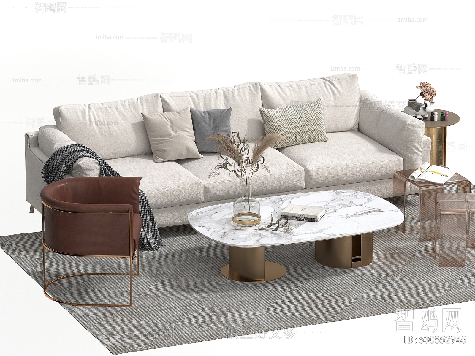 Modern Three-seat Sofa