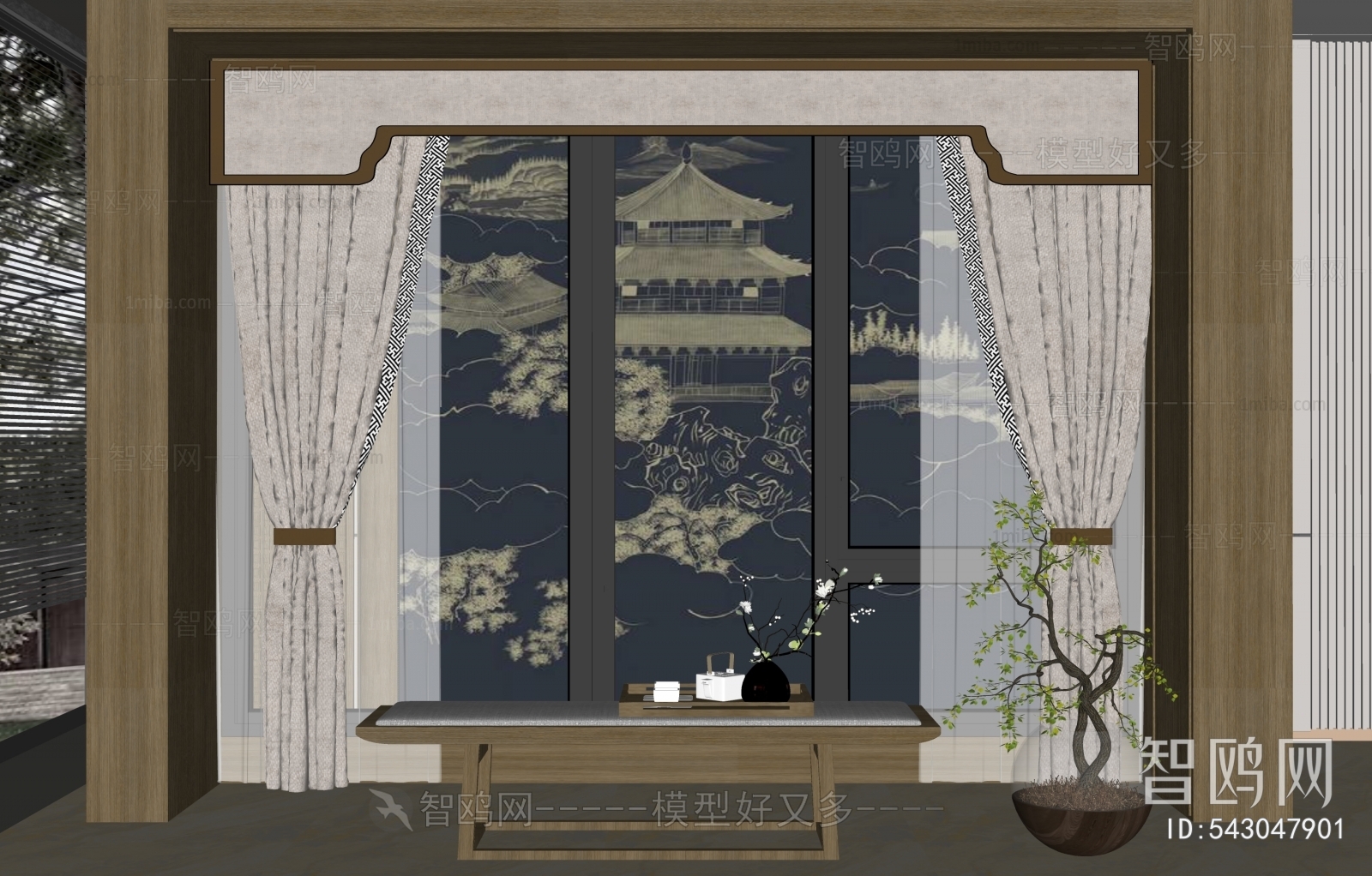 New Chinese Style Chinese Style The Curtain