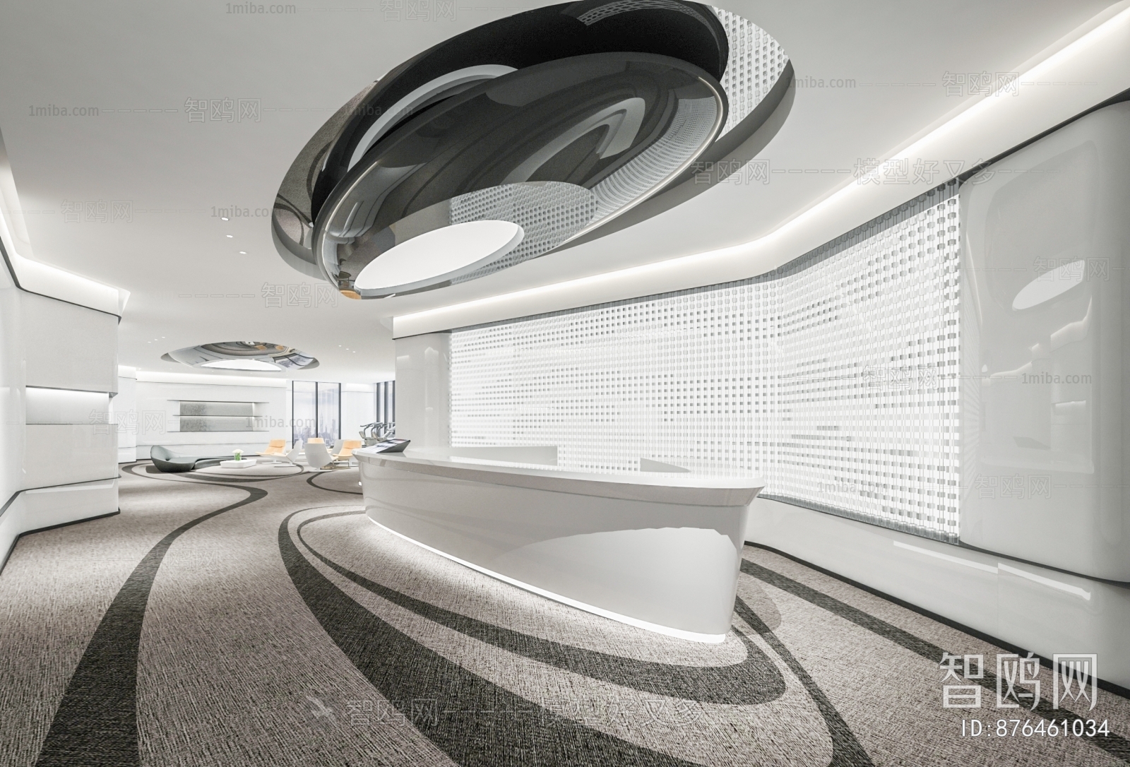 Modern Office Reception Desk