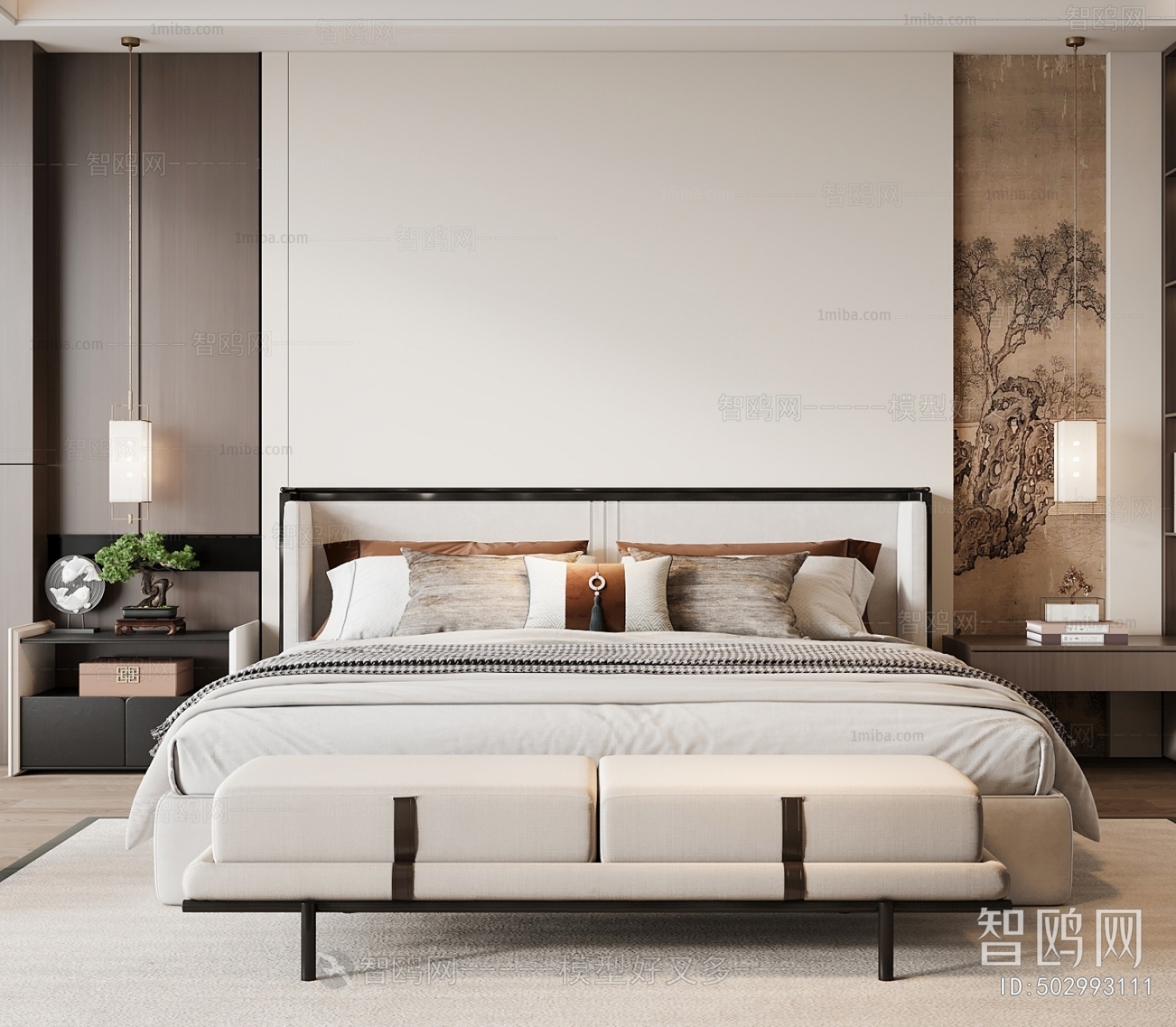 New Chinese Style Bedroom