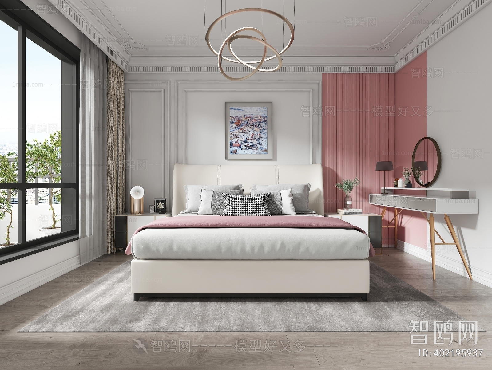 Simple European Style Bedroom