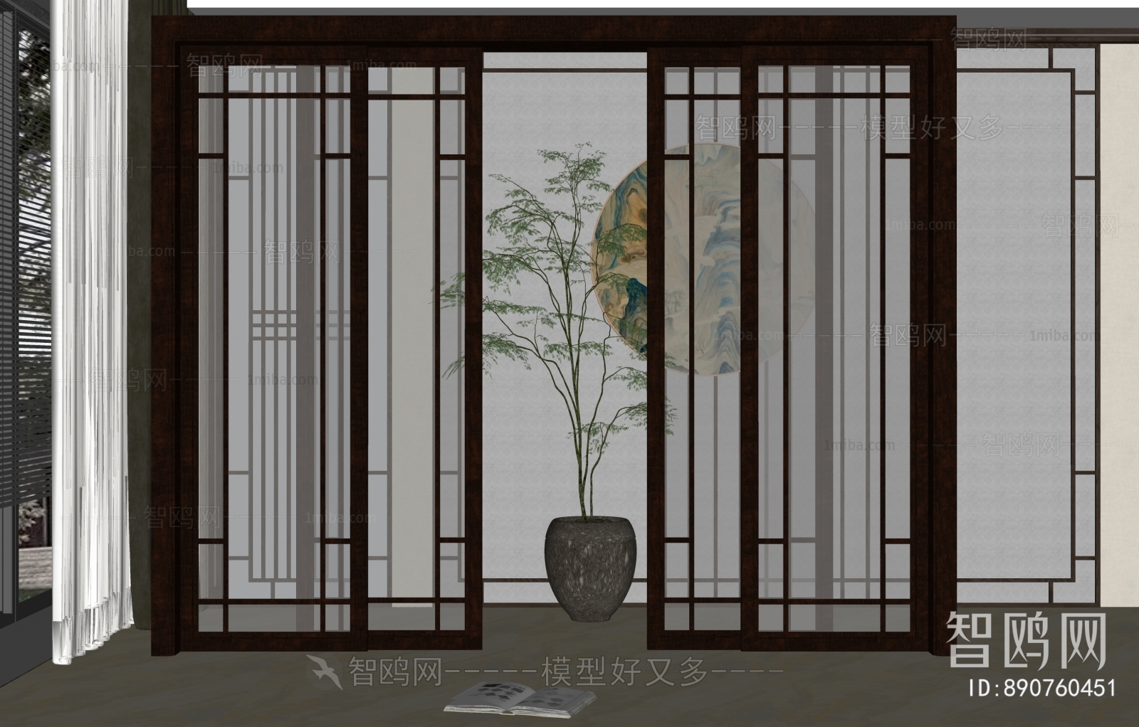 New Chinese Style Sliding Door