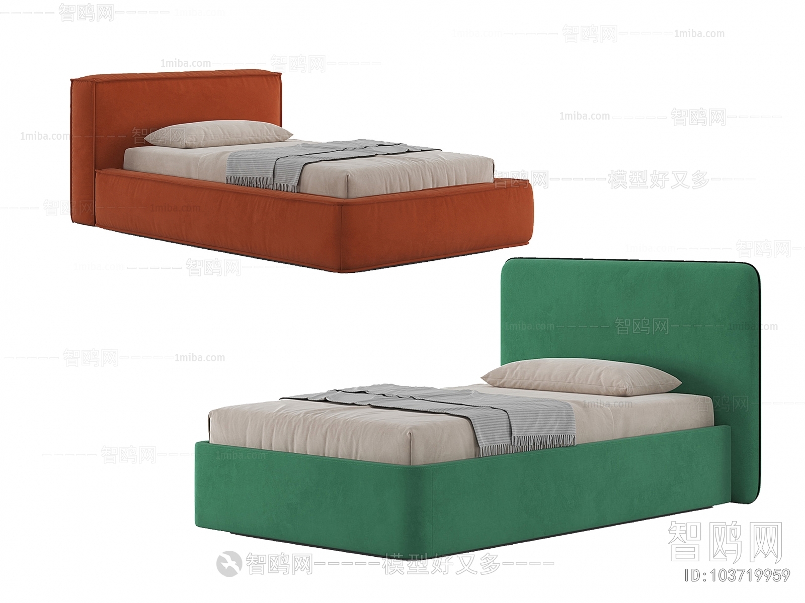 Modern Nordic Style Single Bed