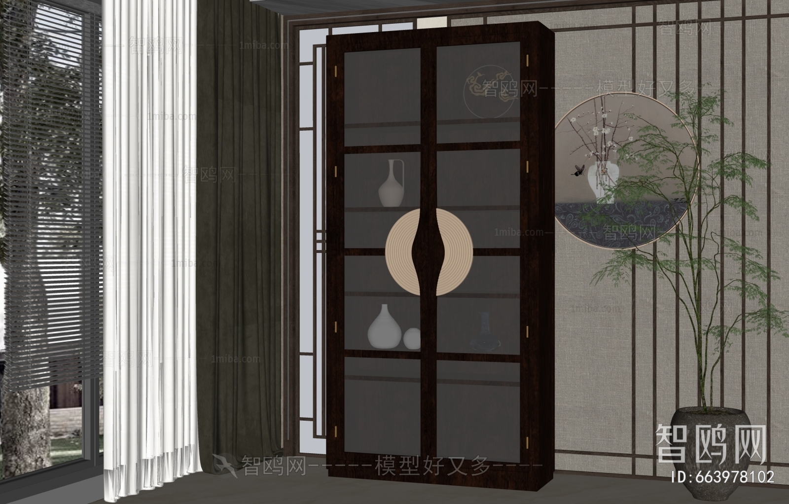 New Chinese Style Decorative Cabinet