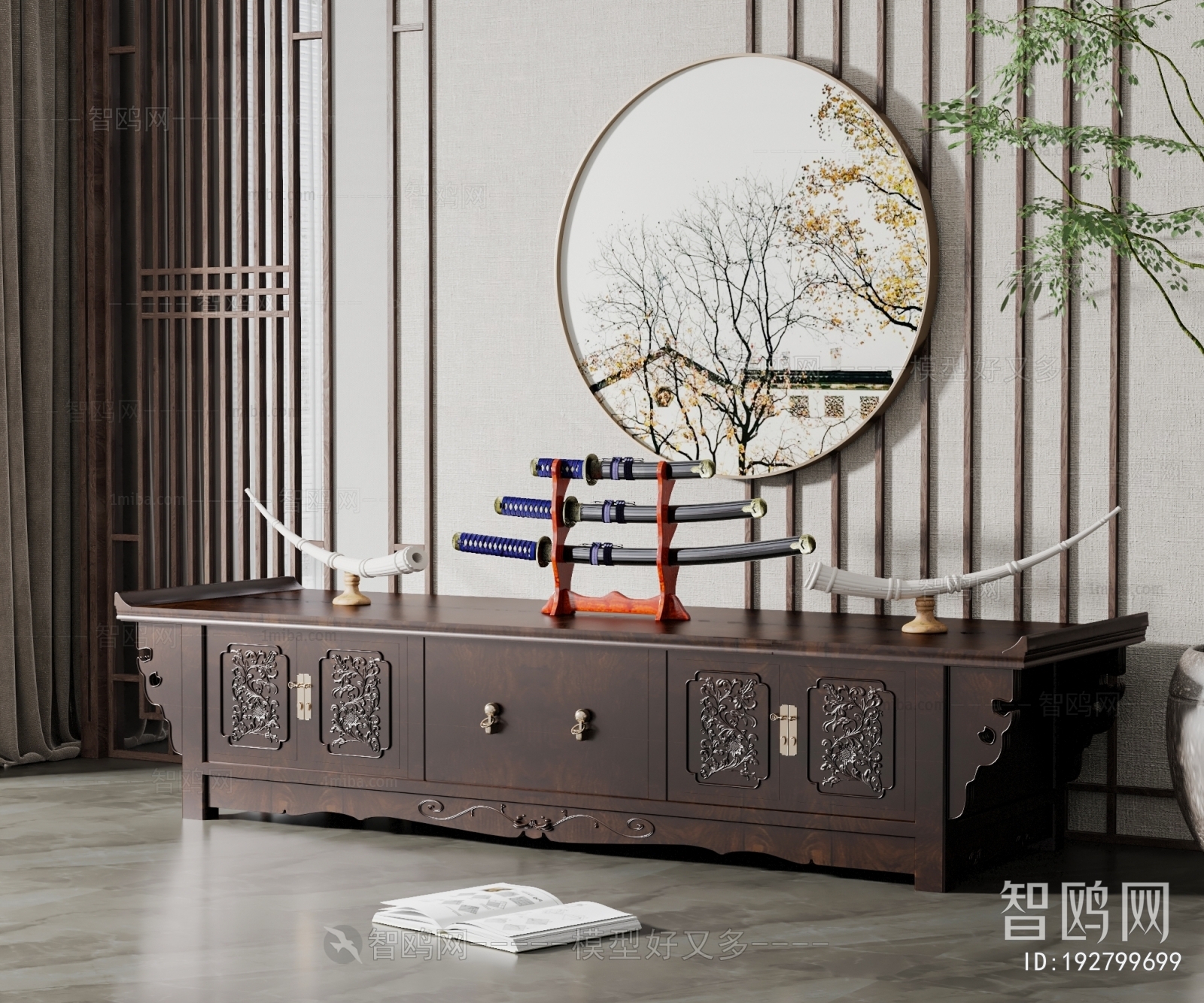 Chinese Style TV Cabinet