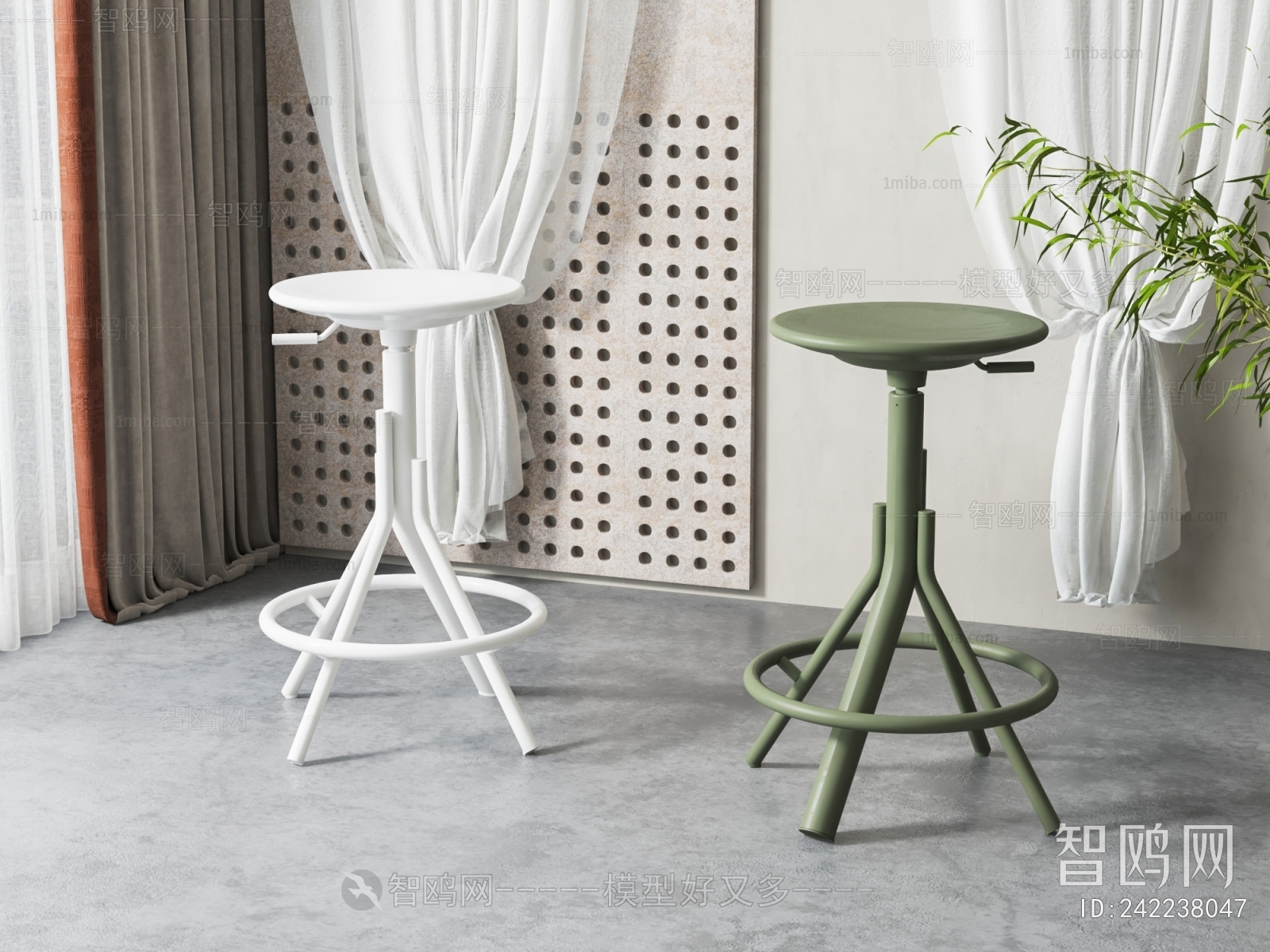 Simple European Style Bar Stool