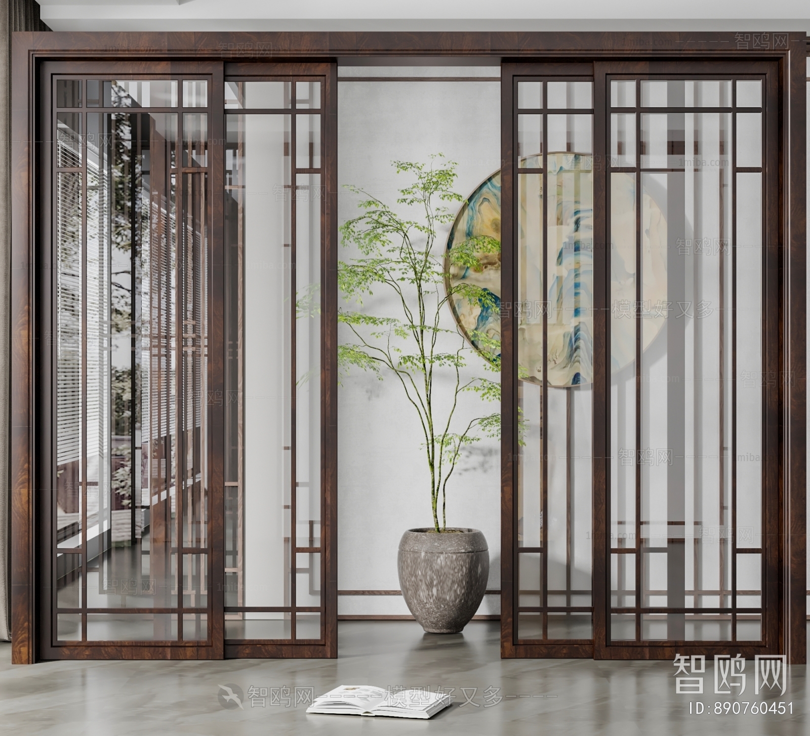 New Chinese Style Sliding Door