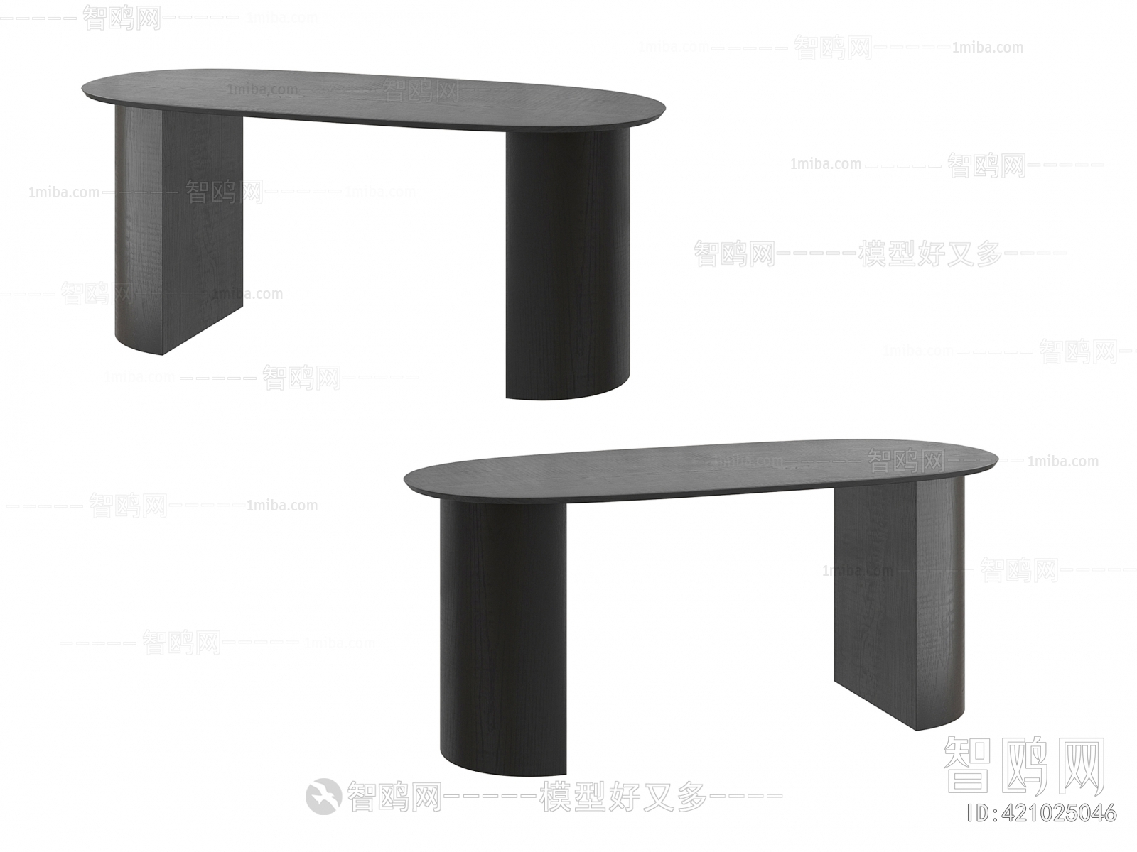 现代黑色木纹书桌