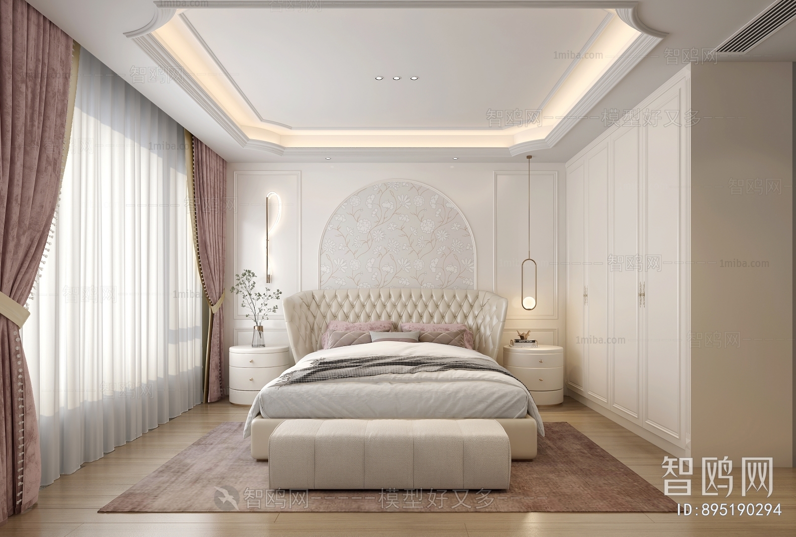 Simple European Style Bedroom