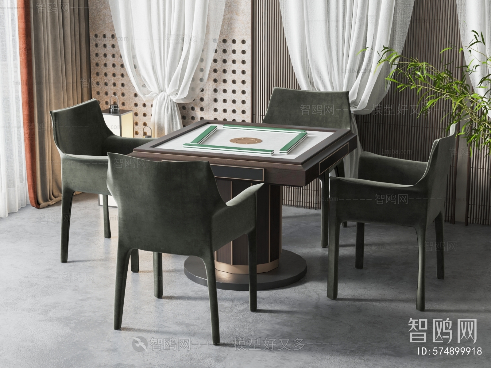 Modern Mahjong Tables And Chairs