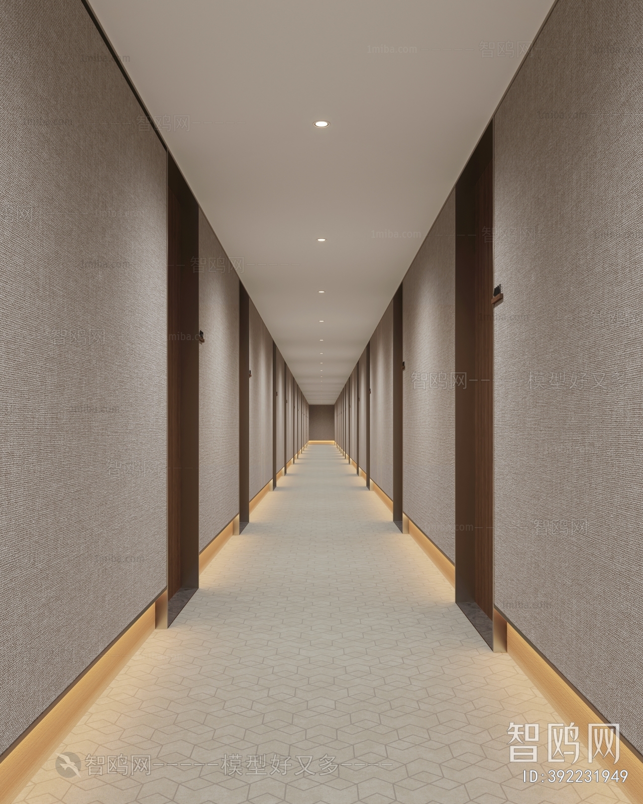 现代酒店走廊