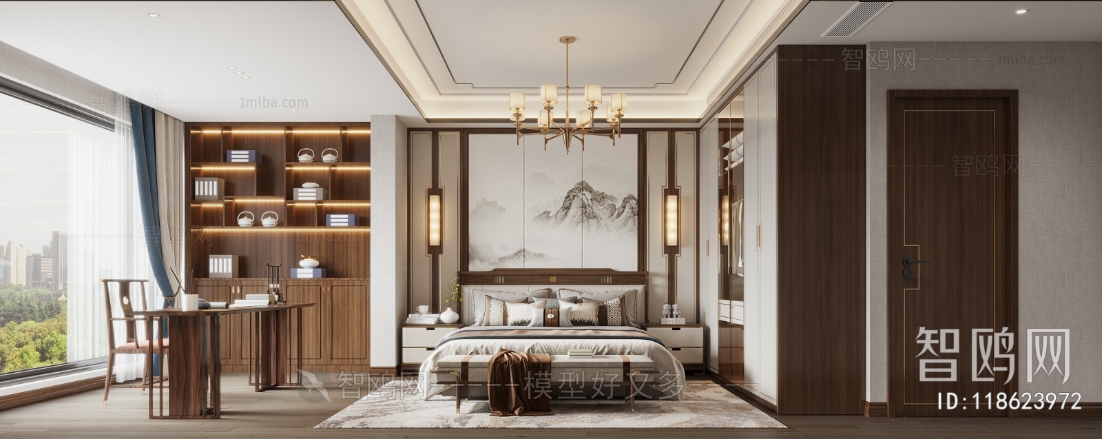 New Chinese Style Bedroom