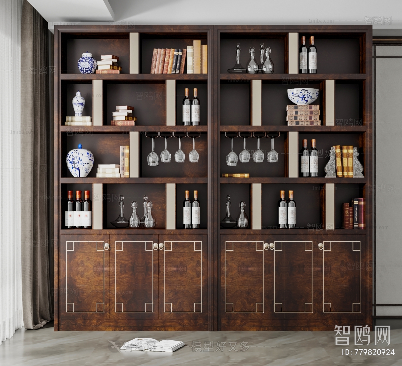 New Chinese Style Wine Cabinet