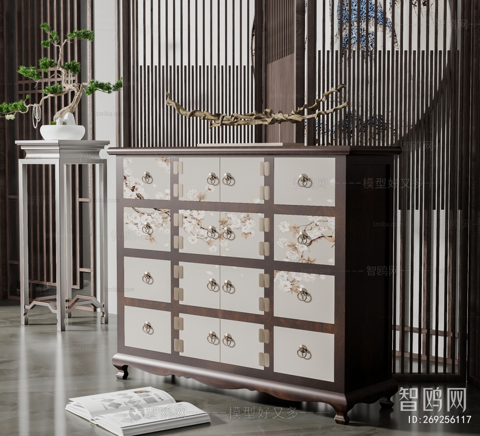 New Chinese Style Entrance Cabinet