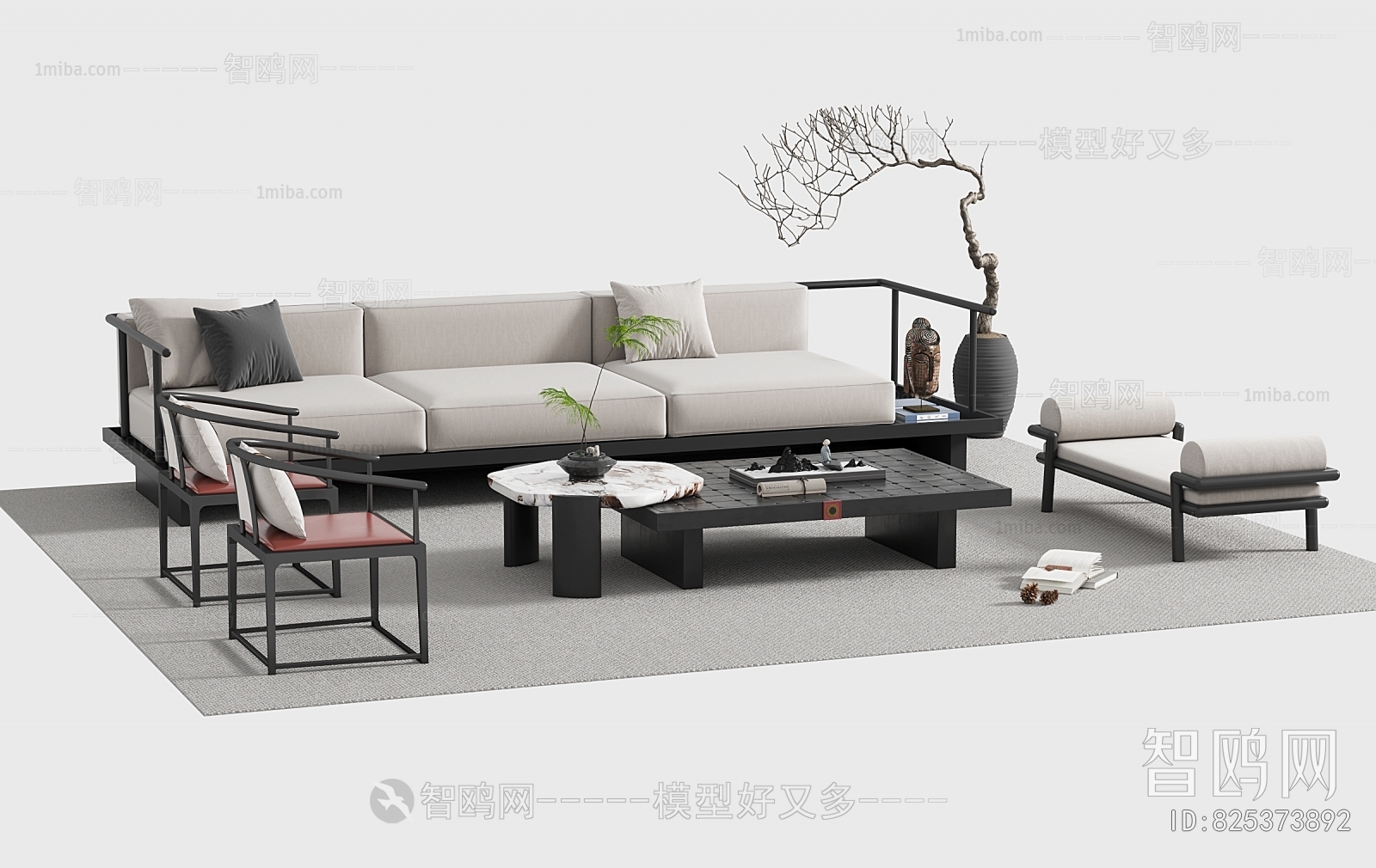 New Chinese Style Sofa Combination