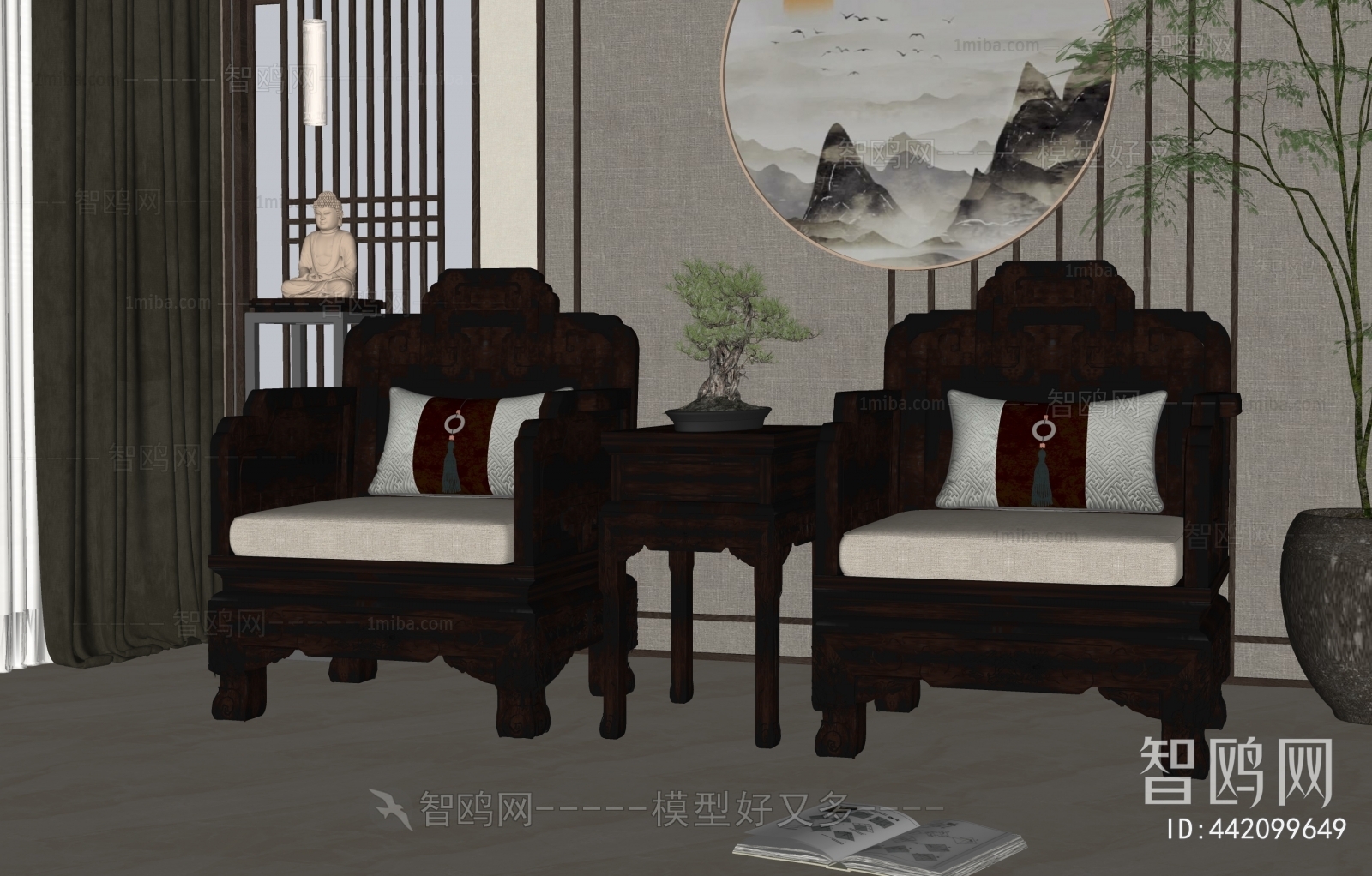 Chinese Style Single Sofa