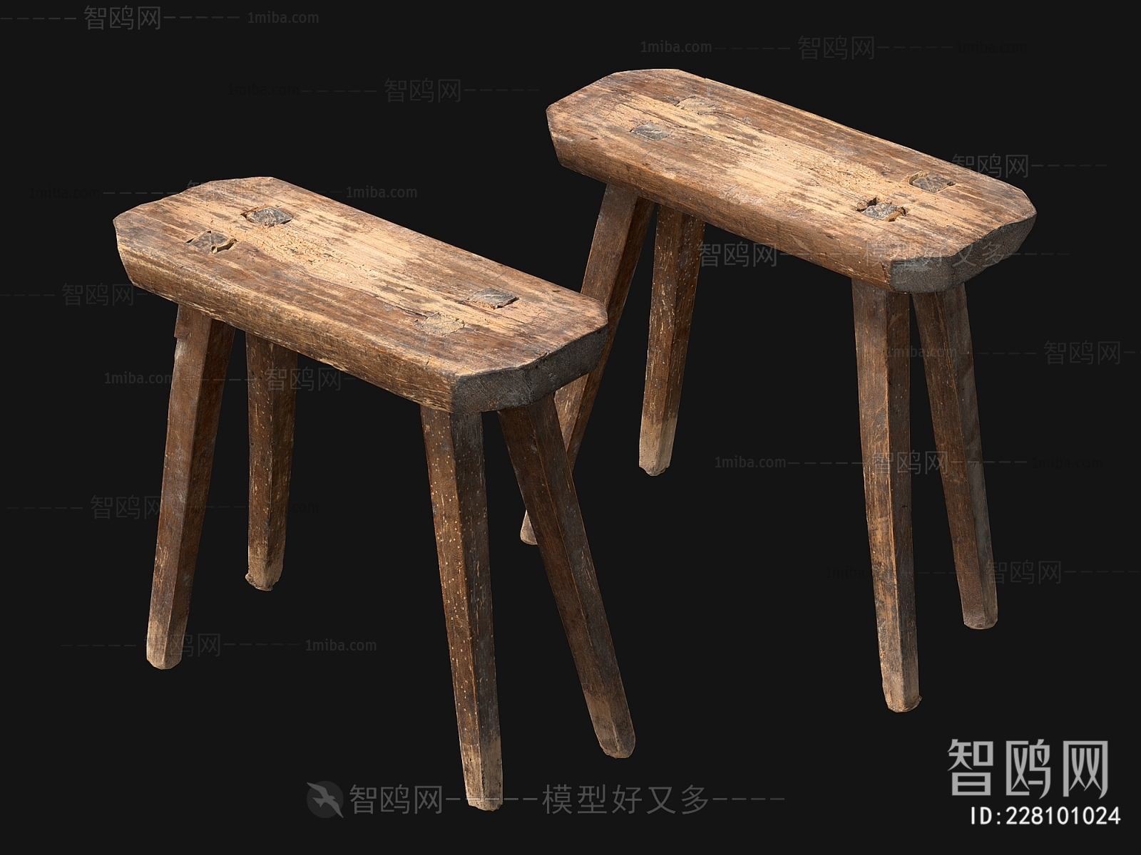 Wabi-sabi Style Stool