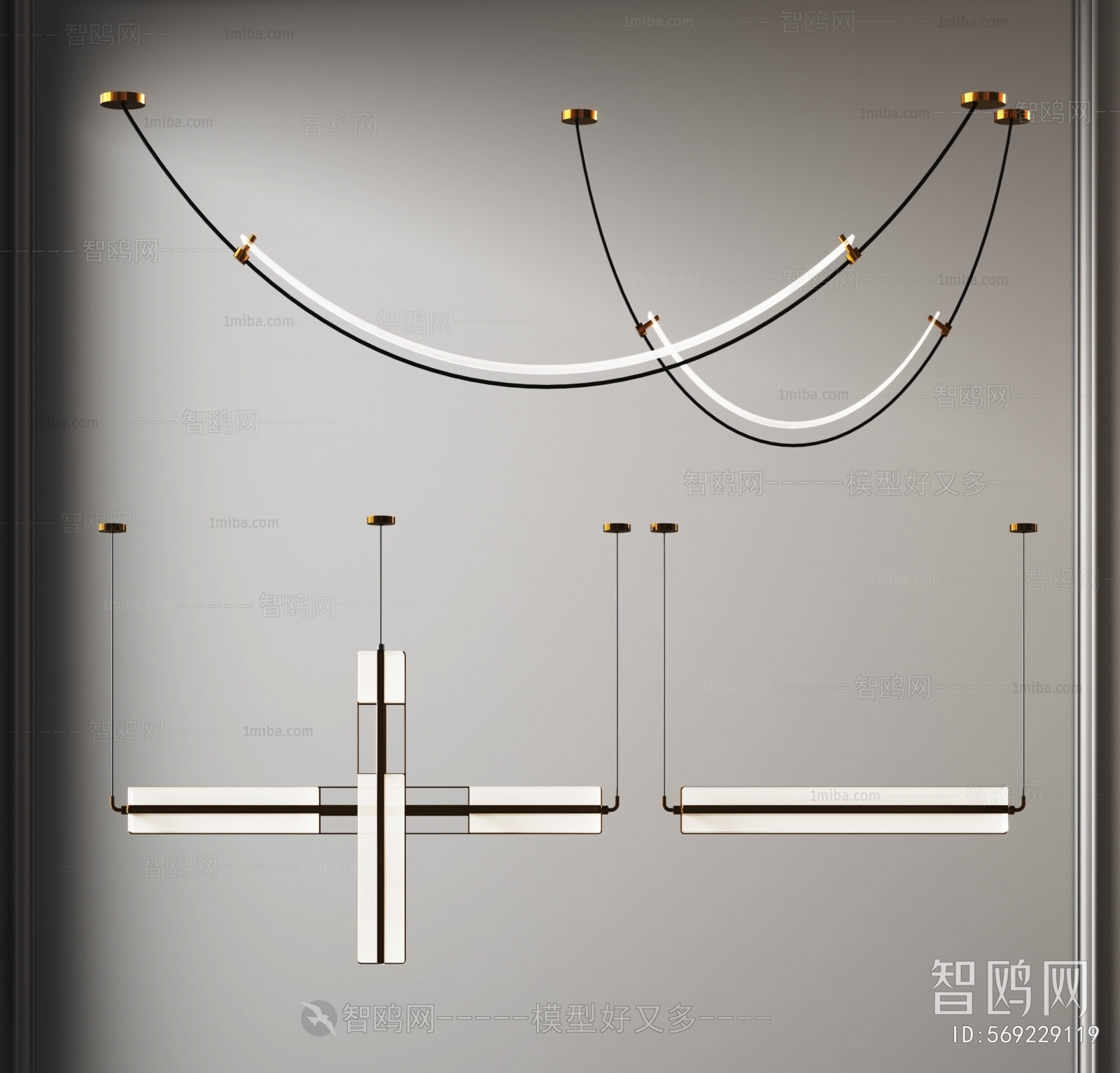 Modern Long Chandelier