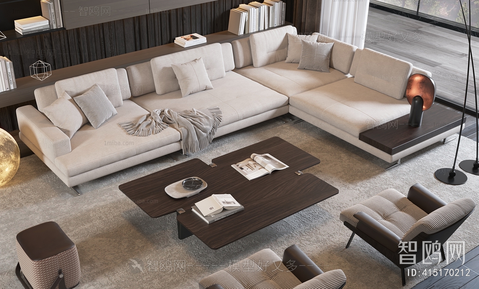 Minotti 现代沙发茶几组合