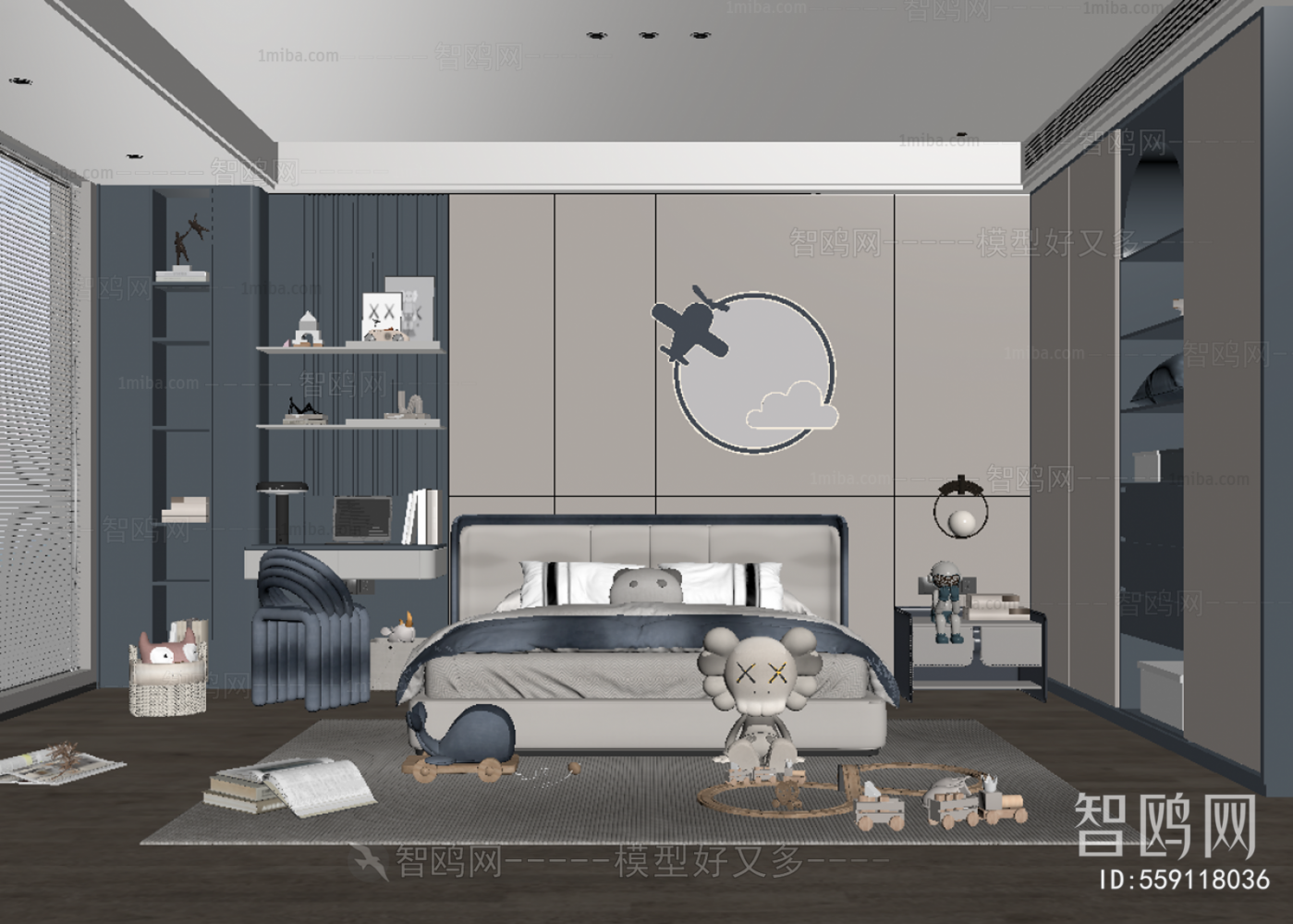 Modern Boy's Room And Son's Room