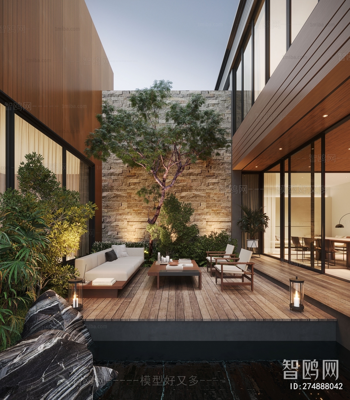 Modern Courtyard/landscape