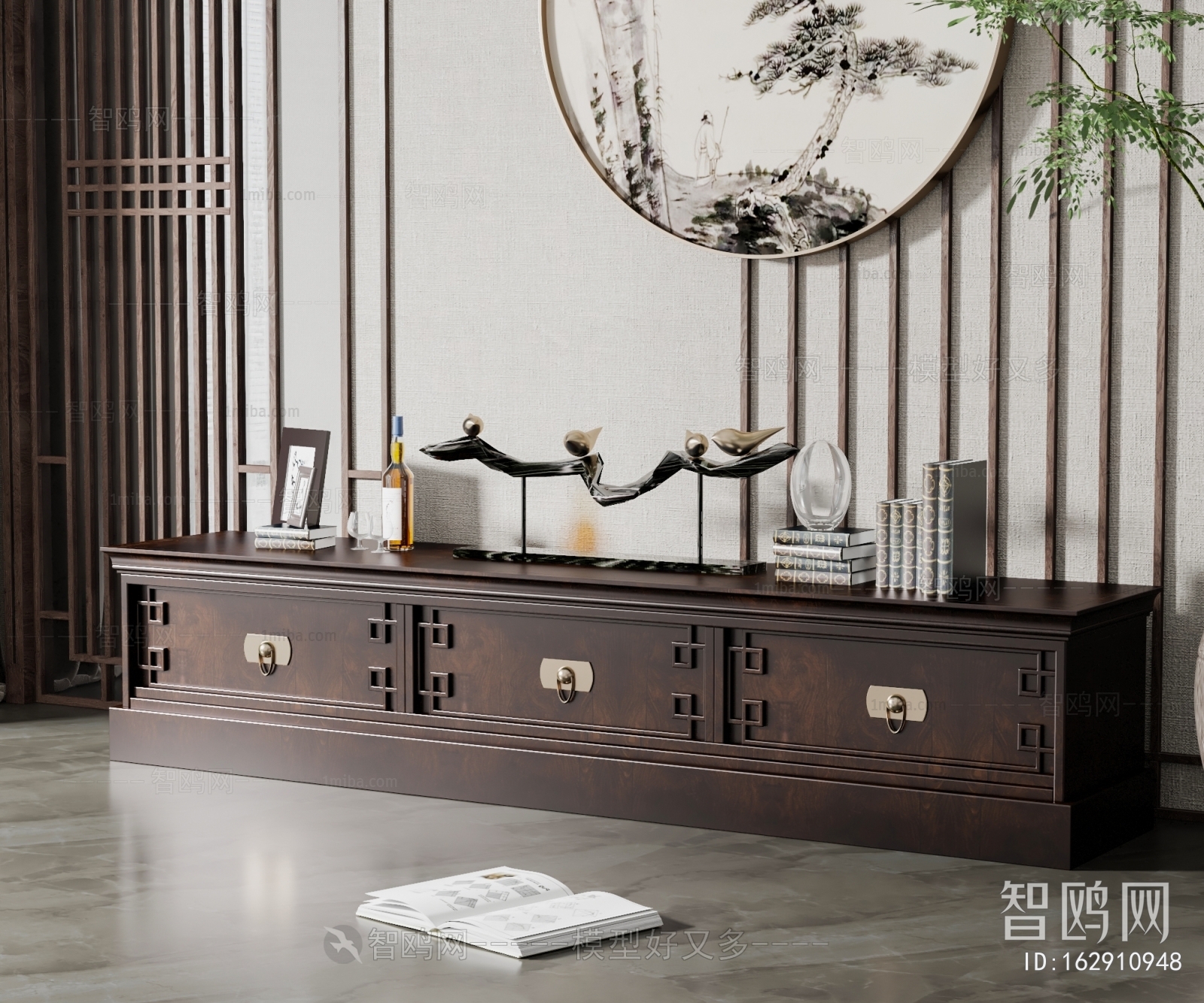 New Chinese Style TV Cabinet