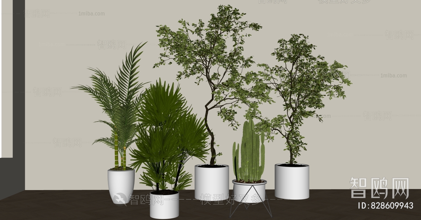 Modern Ground Green Plant Potted Plants