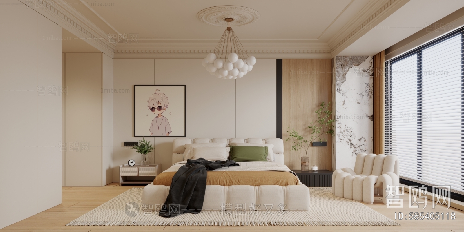 Modern French Style Bedroom