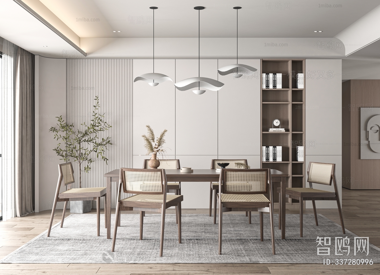 Modern Wabi-sabi Style Dining Room