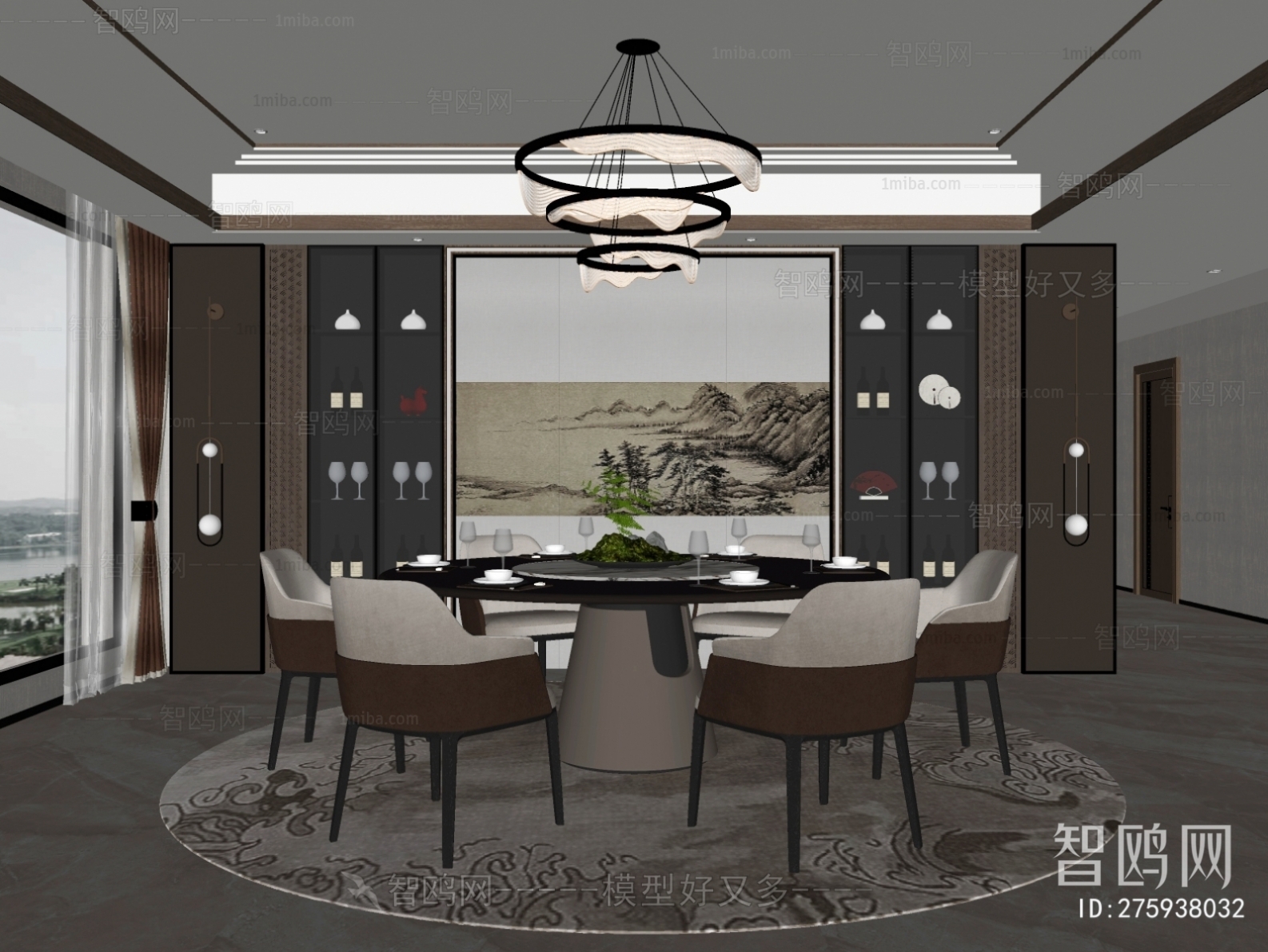 New Chinese Style Dining Room