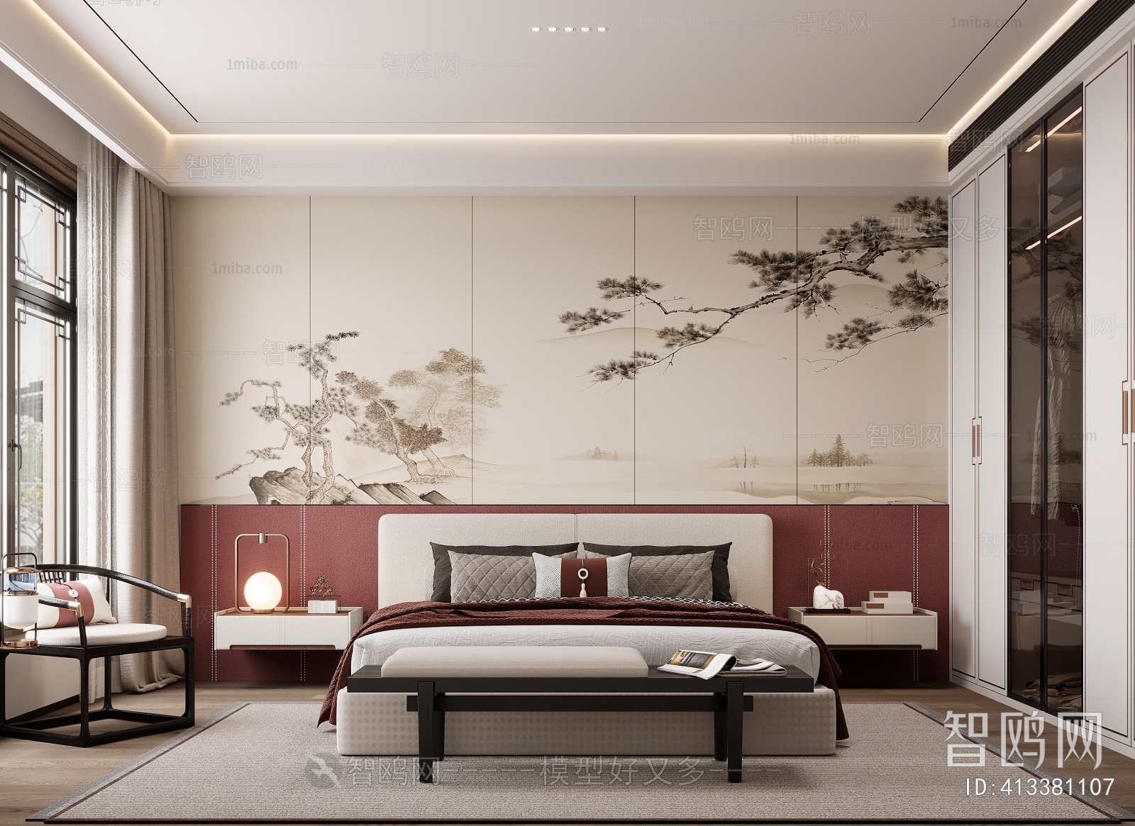 New Chinese Style Bedroom