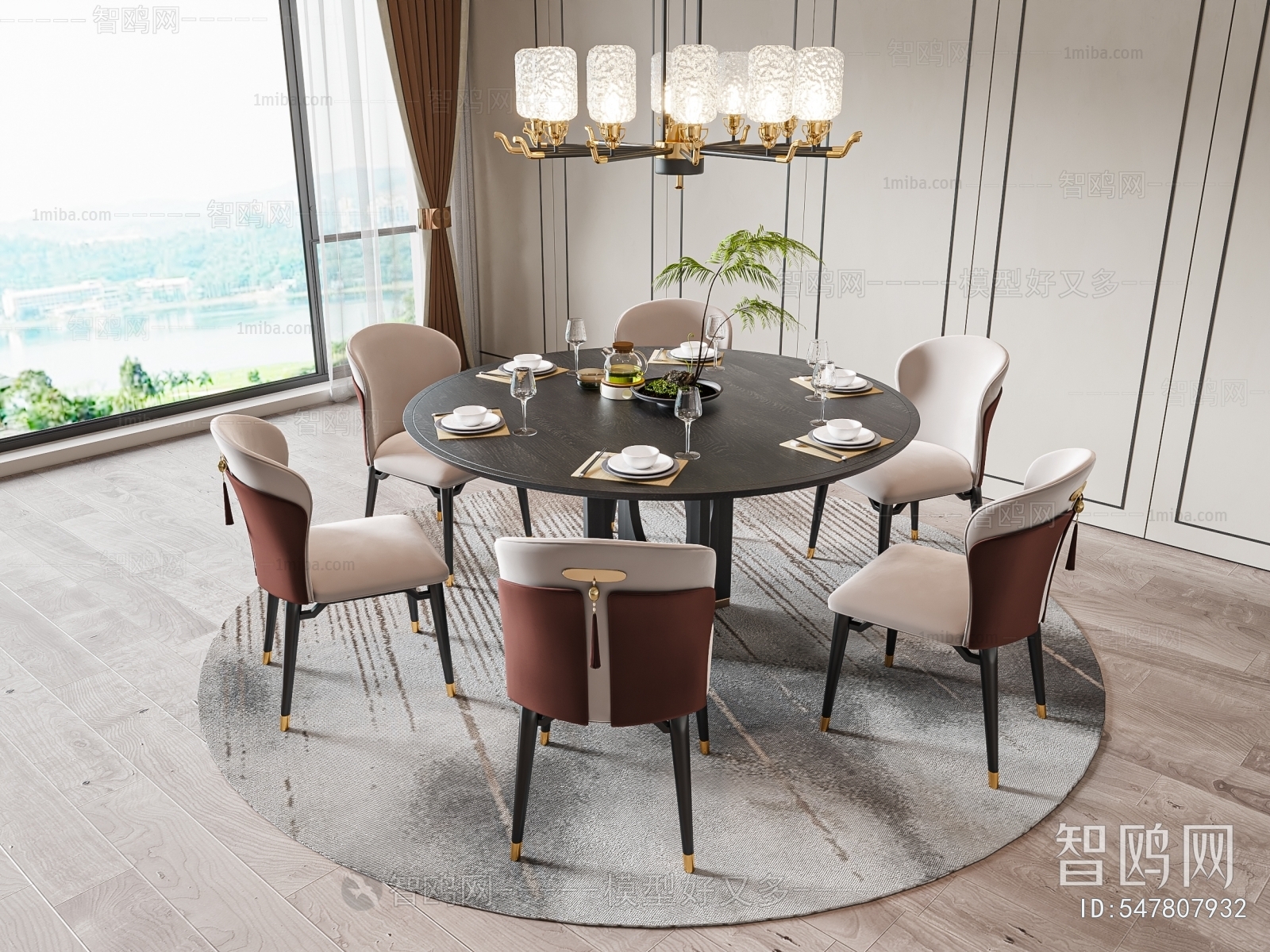 New Chinese Style Dining Table And Chairs